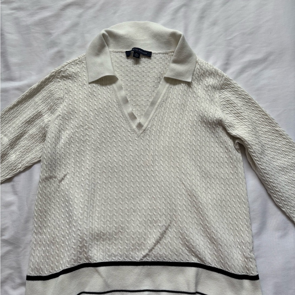 Tommy Hilfiger Cream Knit Sweater